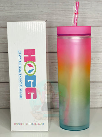 22 oz Rainbow Matte Acrylic Tumbler